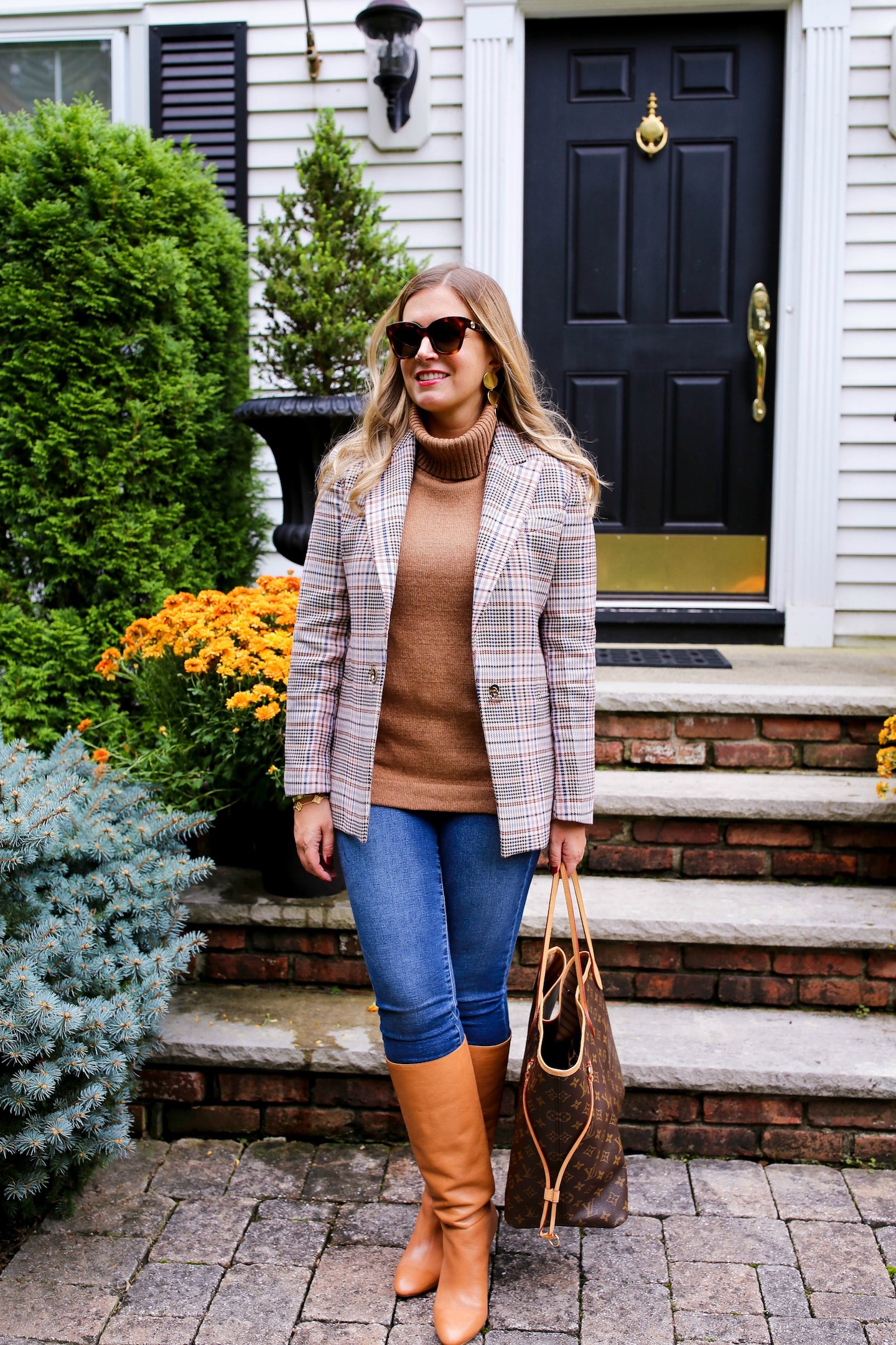 plaid blazer trend