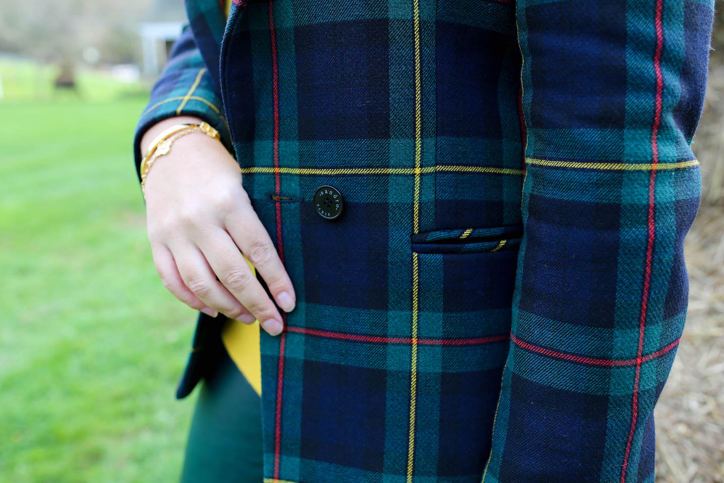 sandro-tartan-blazer